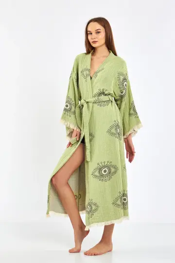 Nature Breeze – Jacquard-Musselin-Robe