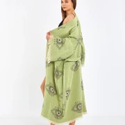 Nature Breeze – Jacquard-Musselin-Robe