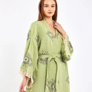 Nature Breeze – Jacquard-Musselin-Robe