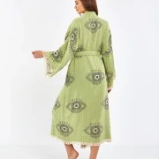 Nature Breeze – Jacquard-Musselin-Robe