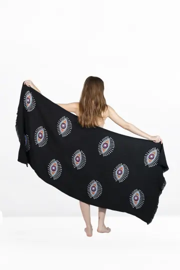 Aegean Towel – Mystic Shade | Handmade 100% Baumwolle | Hamamtuch in Schwarz