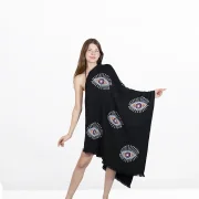 Aegean Towel – Mystic Shade | Handmade 100% Baumwolle | Hamamtuch in Schwarz