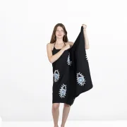 Aegean Towel – Black Horizon | Handmade 100% Baumwolle | Hamamtuch in Schwarz