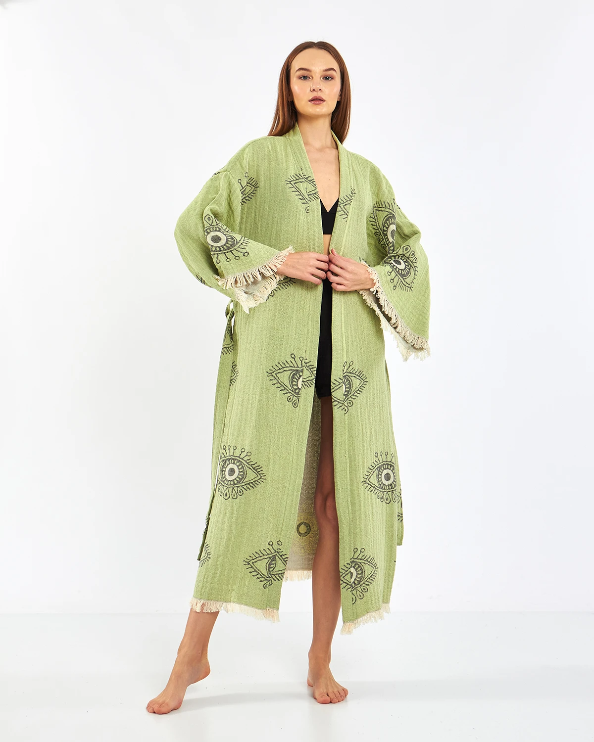 Nature Breeze – Jacquard-Musselin-Robe