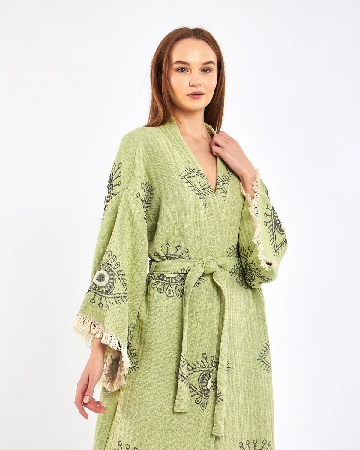 Nature Breeze – Jacquard-Musselin-Robe