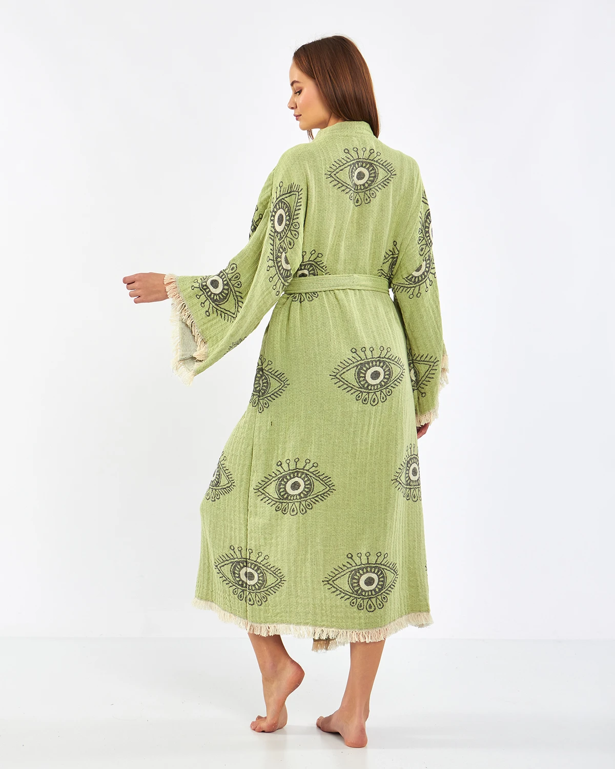 Nature Breeze – Jacquard-Musselin-Robe