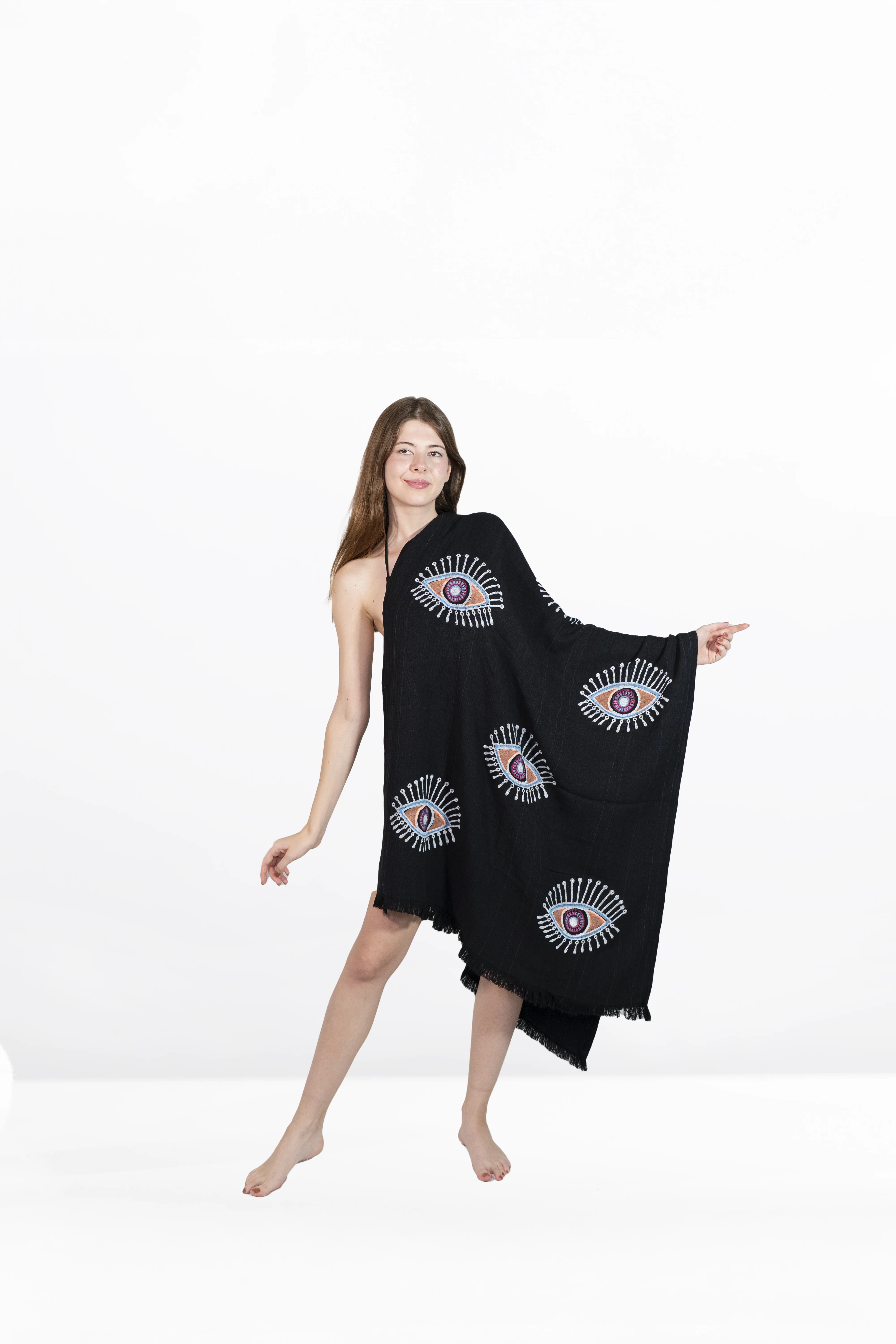 Aegean Towel – Mystic Shade | Handmade 100% Baumwolle | Hamamtuch in Schwarz